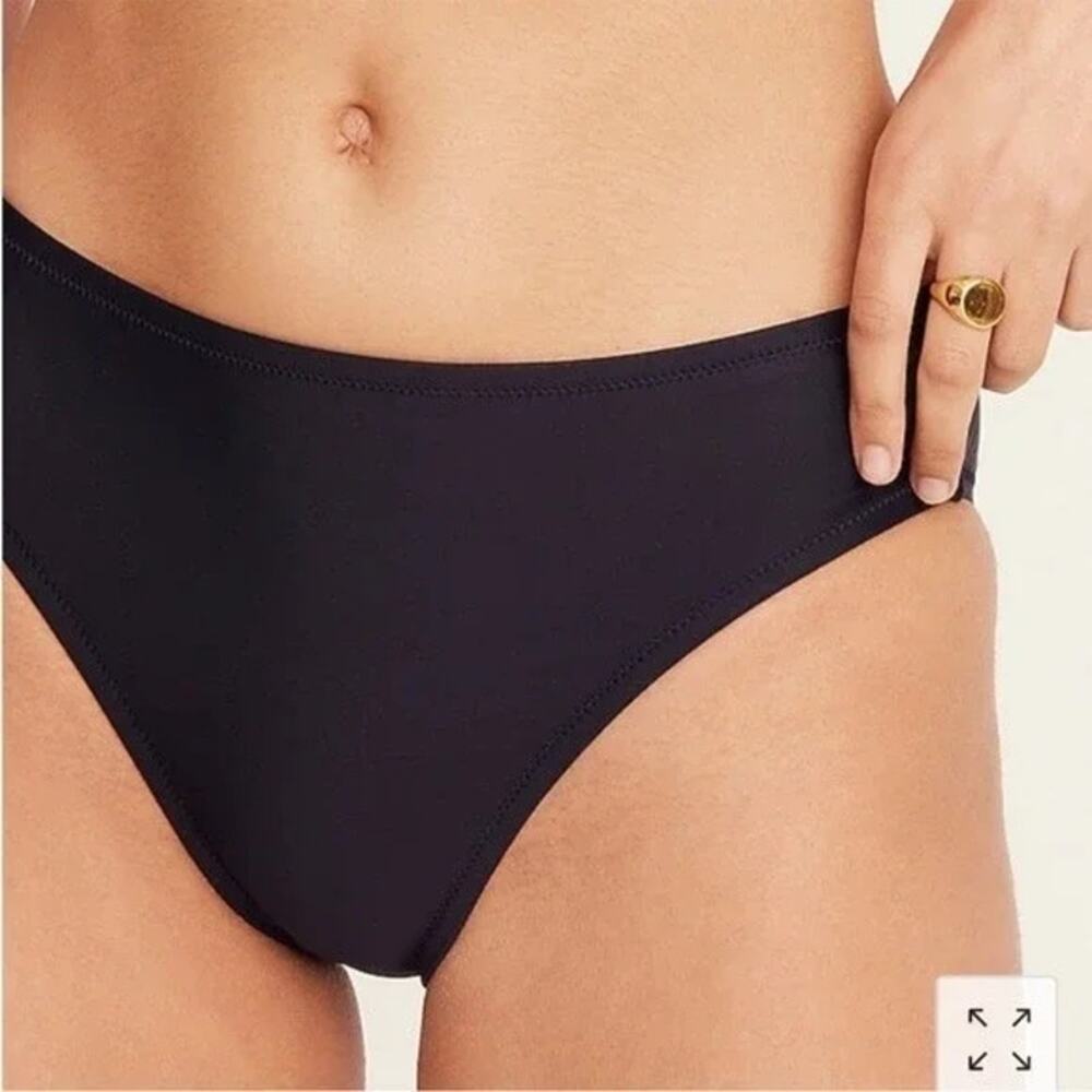 New J. Crew Black Full Coverage Briefs Bikini Swim Bathing Suit Bottom Size 2X